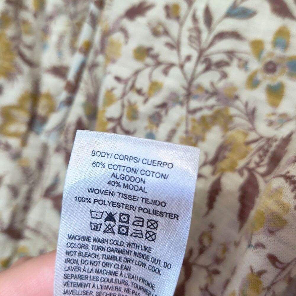 Lucky Brand Floral Cotton Blend Long Sleeve - Picture 5 of 7